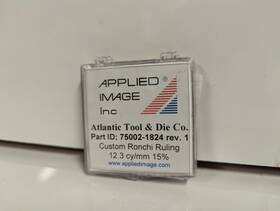75002-1824 Applied Image 12.3 Cy/mm 15% Custom Ronchi Ruling Rev. 1 75002-1824 Applied Image 12.3 Cy/mm 15% Custom Ronchi Ruling Rev. 1