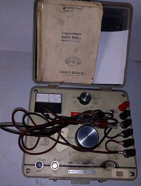 Biddle 72-436-01 Kelvin Bridge Compact Portable With Leads And Instruction Manual