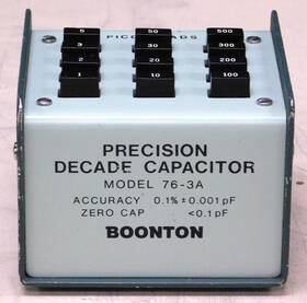 1221 Boonton 76-3a 1 Mhz Precision Decade Capacitor Pf To 1221 Boonton 76-3a 1 Mhz Precision Decade Capacitor Pf To