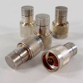 T150n Emco Lot Of 5 2 Watt N Type Male Dummy Load Dc-3 Ghz Silver Plated