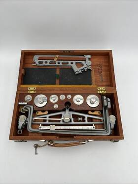 48230 Gurley Antique W And Le Standard Weights Measures Complete Set In Wood Case