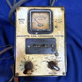 G-218 King Vintage Magneto Coil Condenser Tester Model G-218- Untested As Is