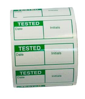 Lm-155bk2518 Labels And More 350 1-1/2 Inch X 5/8 Green Calibration Tested Quality Control Stickers