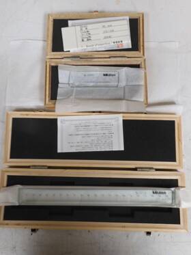 Mitutoyo 22718-23540 Lot Of 2 - Optical Comparator/microscope Calibration Scale Qf39
