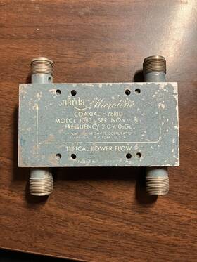 200w Narda Microwave 3033 Coaxial Hybrid Directional Coupler Type-n F 2.0ghz-4.0ghz