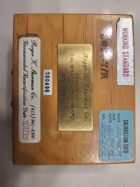 Roger K. Sherman Co. Lws-1-xp K. Co. Precision Line Width Standard 2304