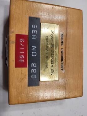 Roger K. Sherman Co. Lws200/500t K. Precision Line Width Standard With Cal Certificate