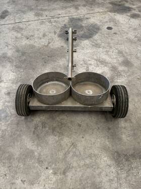 E300117pt Sensitive Measurement Inc Seraphin Dual Test Measure Cart. Fir 5 Gallon Calibration Cans.. Used E300117pt Sensitive Measurement Inc Seraphin Dual Test Measure Cart. Fir 5 Gallon Calibration Cans.. Used