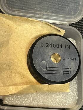 Spi 06414726 New 0.24001 Inch Diameter Setting Ring Gage Gf1347 Precision Calibrated