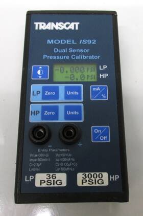 Is92 Transcat Dual Sensor Pressure Calibrator 36-3000psig. Br Is92 Transcat Dual Sensor Pressure Calibrator 36-3000psig. Br