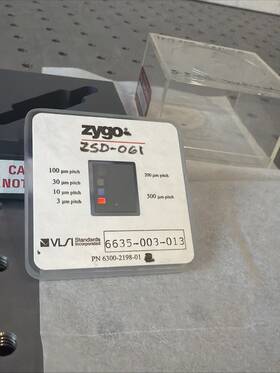 6635-003-013 Zygo Xsd-061 Zsd-061 Vlsi Calibration Standard For Optical Profilers 6635-003-013 Zygo Xsd-061 Zsd-061 Vlsi Calibration Standard For Optical Profilers