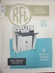 Rfl Model 1967A Ac Instrument Calibration Standard Manual Of Instructions. Fixed Price $20.00.