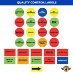 Stickerjet Osha Quality Control Labels 500/ROLL Paper Stickers For Warehouse. Fixed Price $12.99.