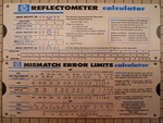 Hp/agilent 5952-0948 Reflectometer + Mismatch Error Limits Slide Rule Calculator. Fixed Price $9.95.