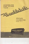 Original 1952 Heathkit Assembly Manual For Voltage Calibrator Model VC-2. Fixed Price $22.50.
