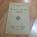 General Radio & 631-BL Strobotac Operating Instructions/manual. Fixed Price $19.99.