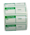 350 Labels 1-1/2" X 5/8" Green Calibration Tested Quality Control Stickers. Fixed Price $13.48.
