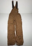 Carhartt Flame Resistant Fr Canvas Bib Overalls Mens Size 34X32 Brown 2HRC. Fixed Price $55.00.