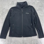 Columbia Benton Springs Fleece Jacket Womens Xl Black Soft Cozy Mock Neck Zip Up. Fixed Price $21.00.