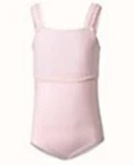 Flo Dancewear Big Girls Clara Lace-trim Tank Leotard Pink Large Nwt. Fixed Price $16.58.