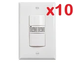 Ge 63295 WDT-10-SR-G-D-W Switch Wall Mount Dual Tech 1000SQFT Single Relay 10PCS. Fixed Price $101.32.